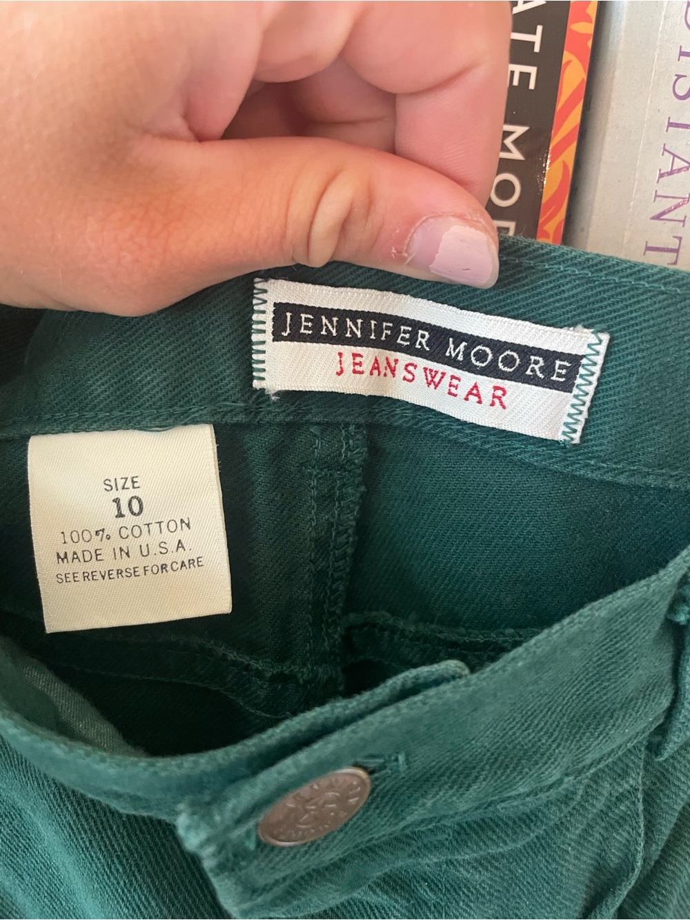 Vintage dark green Jennifer Moore cottagecore patchwork upcycled shorts - Picture 12 of 16